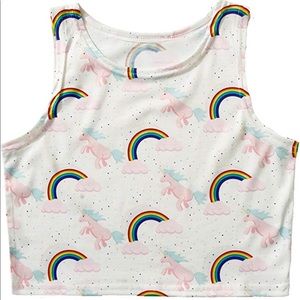 Pokémon go! Rainbow unicorn crop top